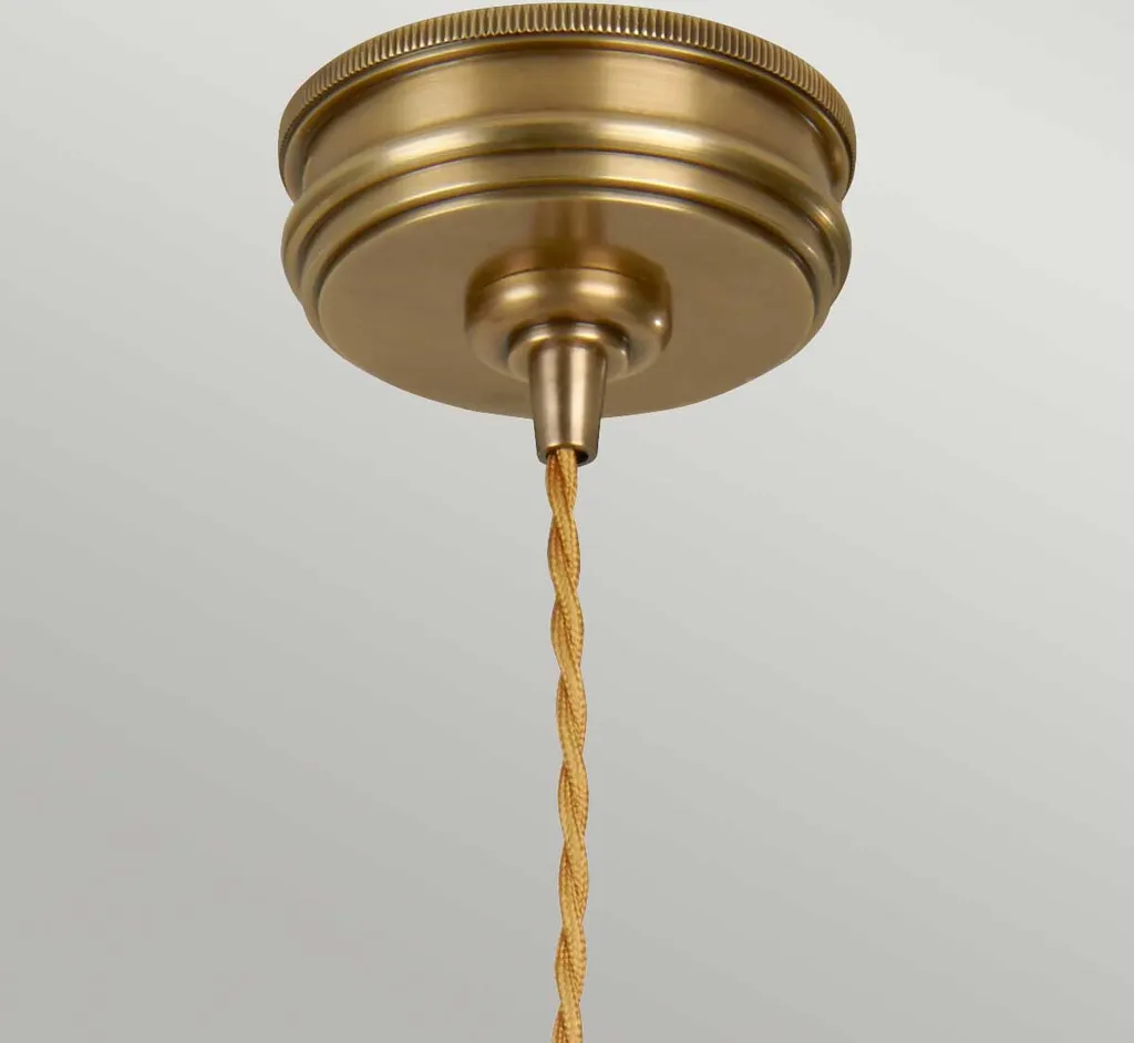 Suspension Laiton pour Haut Plafond : Solution d'Éclairage 215cm E27