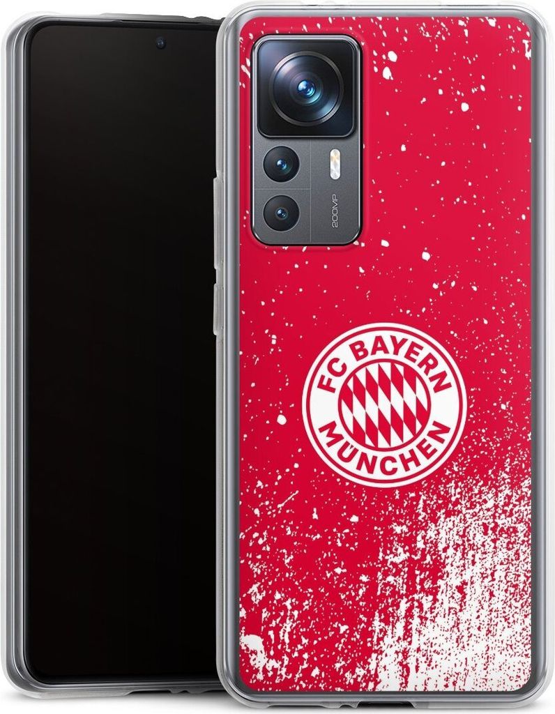DeinDesign Handyhülle für Xiaomi 12T Pro 5G Silikon Hülle Case Smartphone Schutzhülle FC Bayern München FCB Offizielles Lizenzprodukt