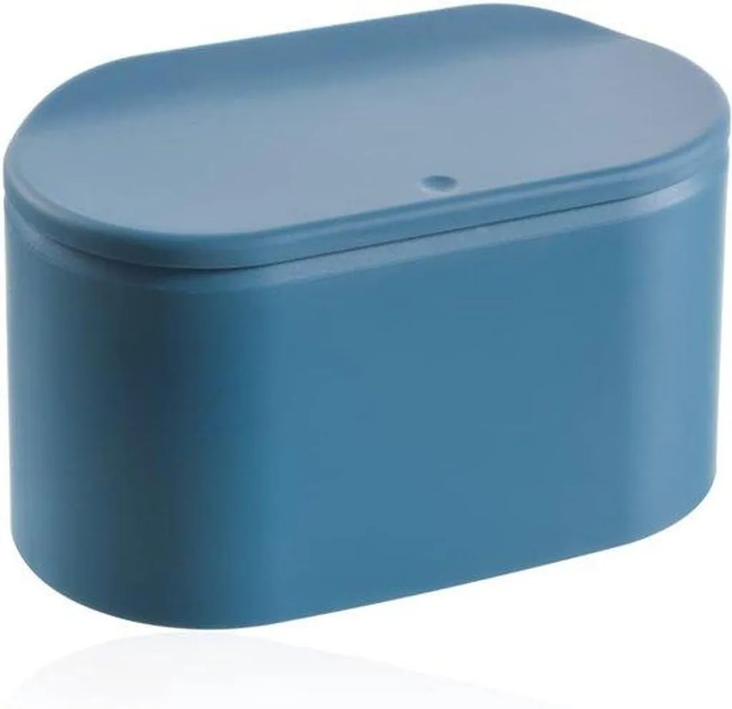 Poubelle bleue anti-odeur pour salle de bain - Système de fermeture hermétique