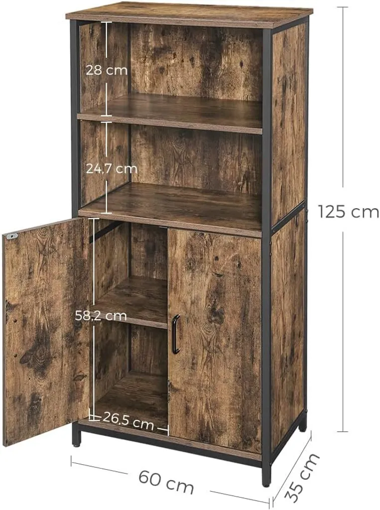 Étagère de Bureau Multifonctionnelle avec Compartiments et Rangement Bas - 3
