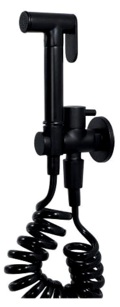 Edelstahl-Badezimmer-Duschkopf-Kit-Zubehör – BlackSet Badezimmer-Toiletten-Sprühpistole MessingWandmontage