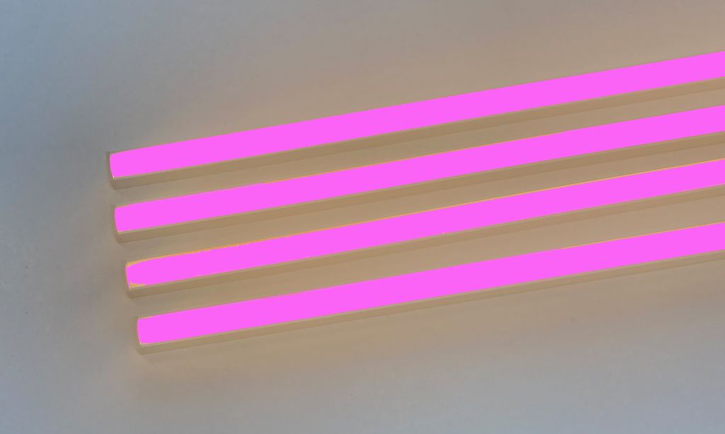 2211 LED ALU Leuchte f. Paneele 18mm Abstand 4x50cm Netzteile PINK