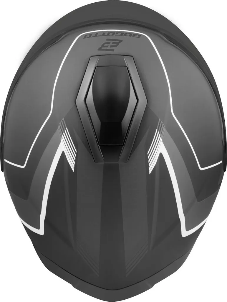 Casque jet Bluetooth Bogotto H586 BT Illus noir mat gris taille XS