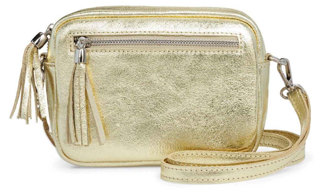 Caspar kleine Leder Umhängetasche Crossbody Bag elegante Produktbild 