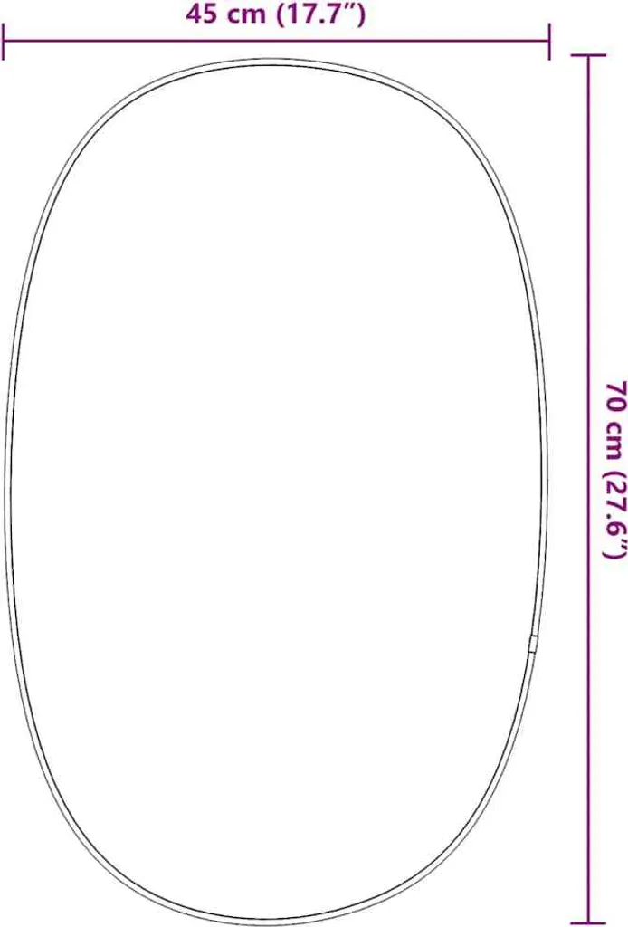 vidaXL Specchio da Parete Argento 70x45 cm - Elegante e Moderno - 6