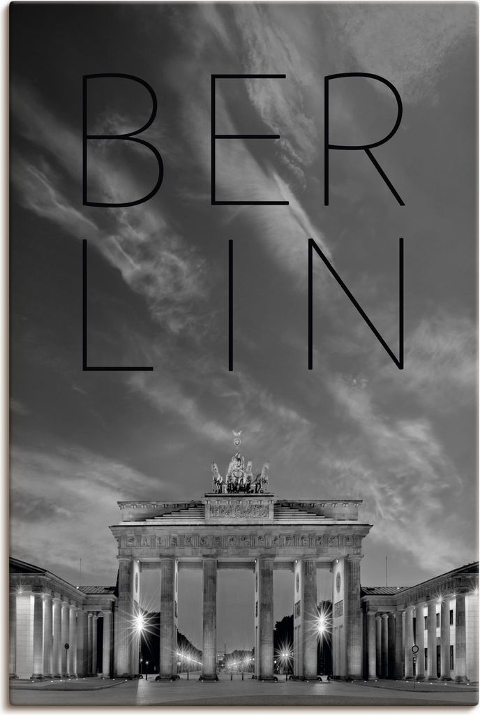 ARTland Leinwandbild Brandenburger Tor in Berlin Größe: 60x90 cm