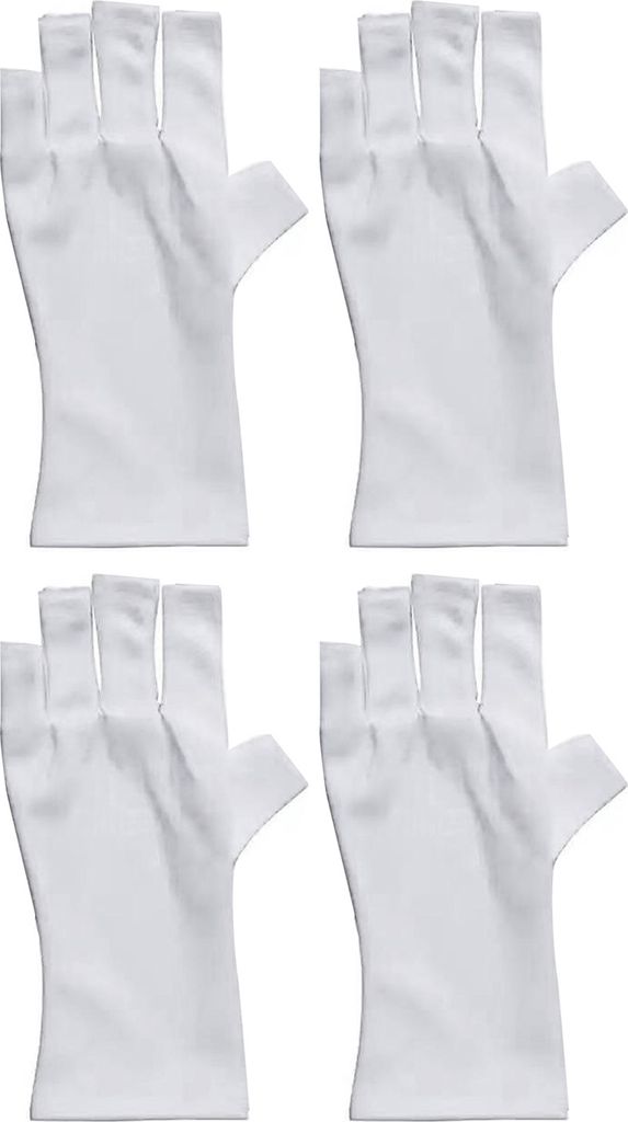 1/2 Paar Feuchtigkeitshandschuhe aus Baumwolle für trockene Hände, fingerlose, beruhigende, feuchtigkeitsspendende Touchscreen-Handschuhe für Sp...