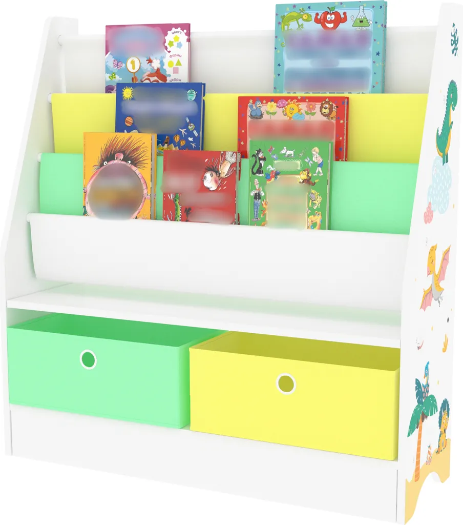 Organisez la chambre d'enfant avec l'étagère Neda et bacs dinosaures