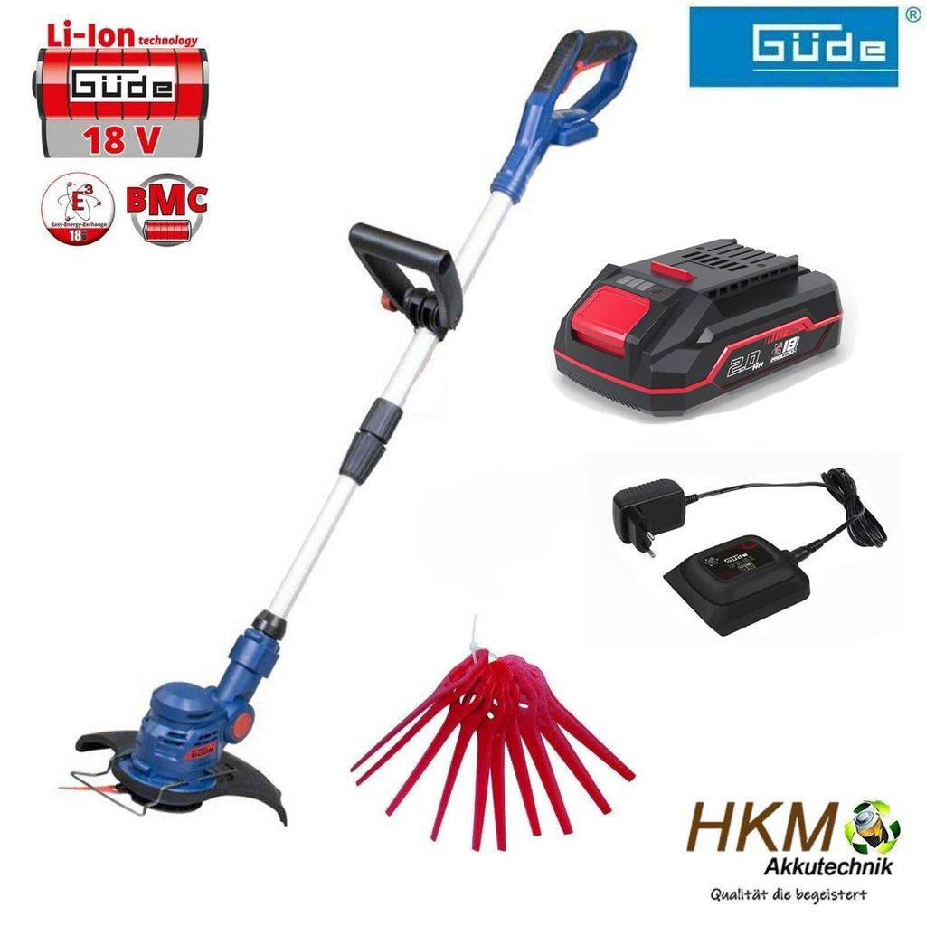 Güde Rasentrimmer RT 18V Akku 2.0 Ah / Ladegerät 18-05 Kantenschneider