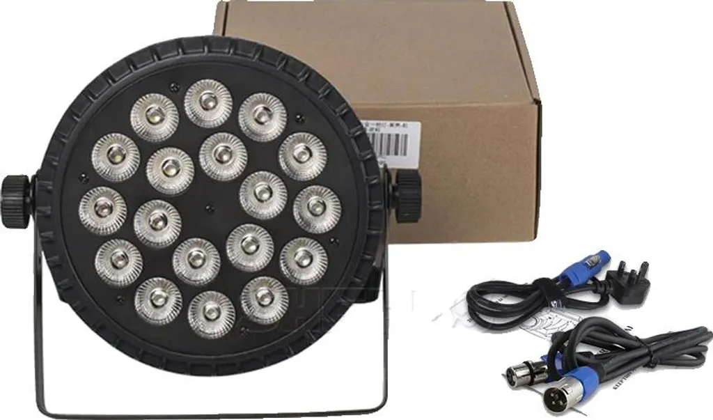 Projecteur de scène 18x18W RGBWA UV avec DMX et Prise EU pour Spectacle