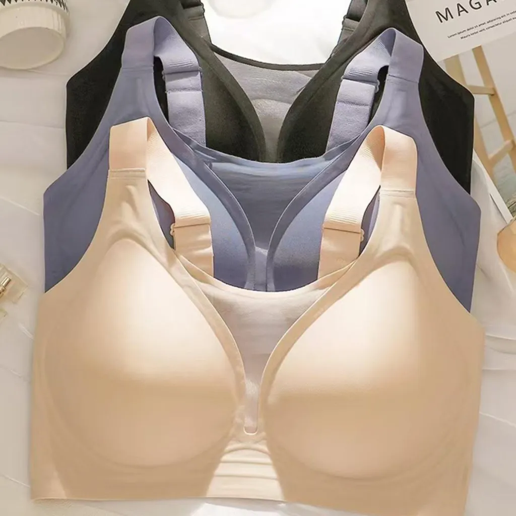 INF Reggiseno Invisibile Pelle L - Spalline Larghe e Senza Cuciture - 4