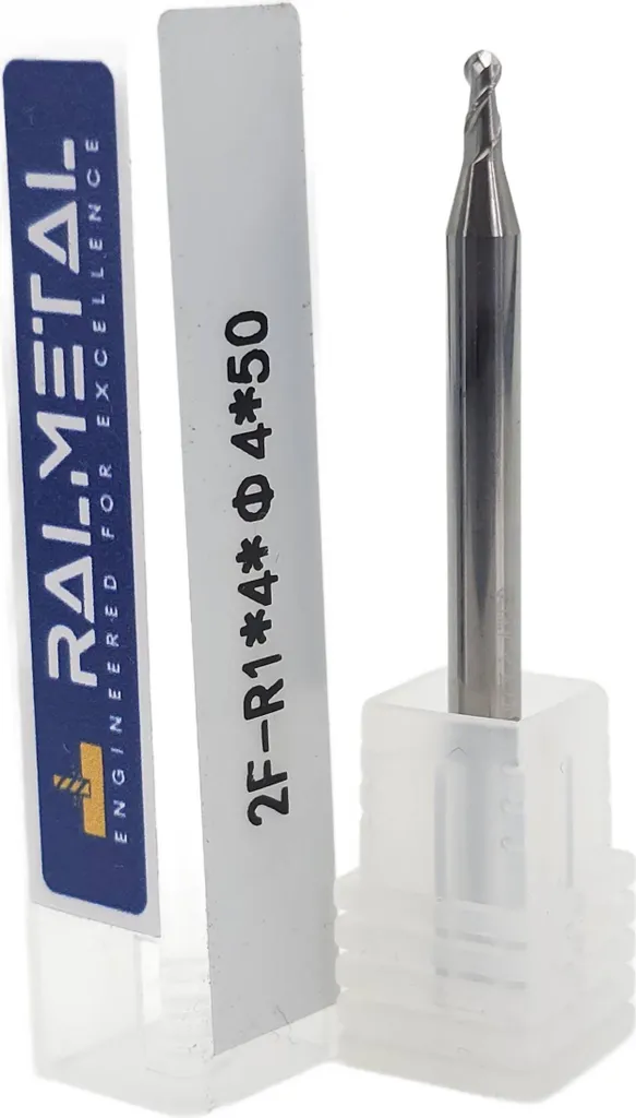 Fraise hémisphérique carbure pour aluminium Fi2 R1 longueur 50 mm
