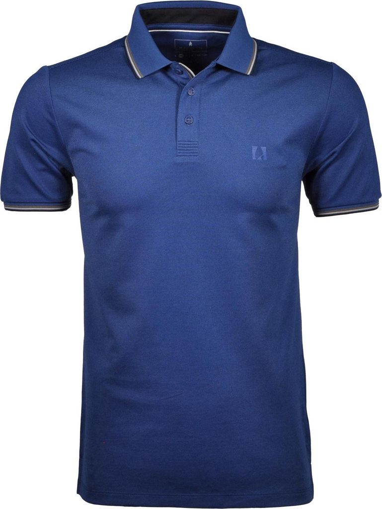 RAGMAN Herren Poloshirt Kurzarm Polokragen Regular Piqué Tintenblau L