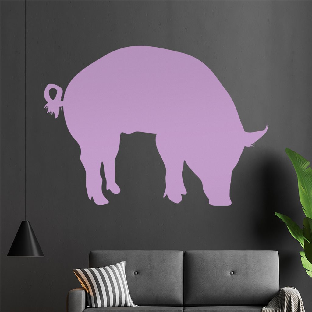 KIWISTAR Schwein Ferkel Wandtattoo in 6 Größen - Wandaufkleber Wall Sticker - Dekoration, Küche, Wohnzimmer, Schlafzimmer, Badezimmer