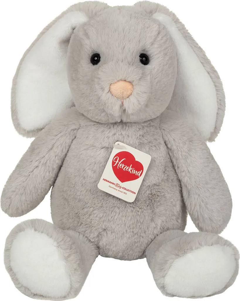 Teddy-Hermann 939719 Lapin Abby gris 32 cm : Peluche de Collection