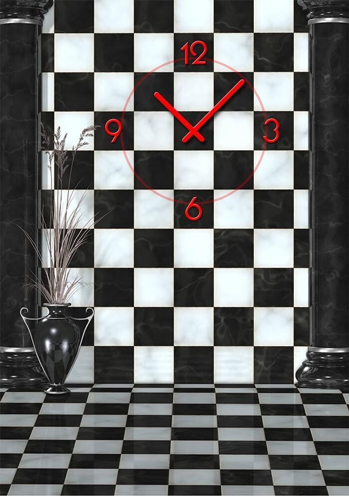 4432 Dixtime Designer Wanduhr, Wanduhren, Moderne Bürouhr 70cm x 100cm