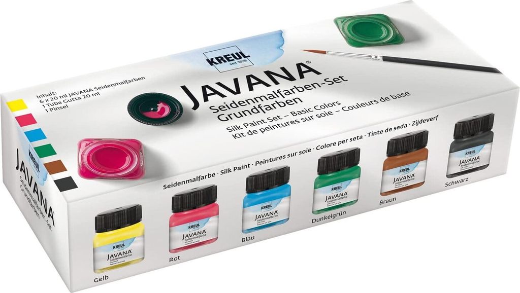 KREUL Seidenmalfarbe JAVANA Creativset auf Wasserbasis Produktbild 