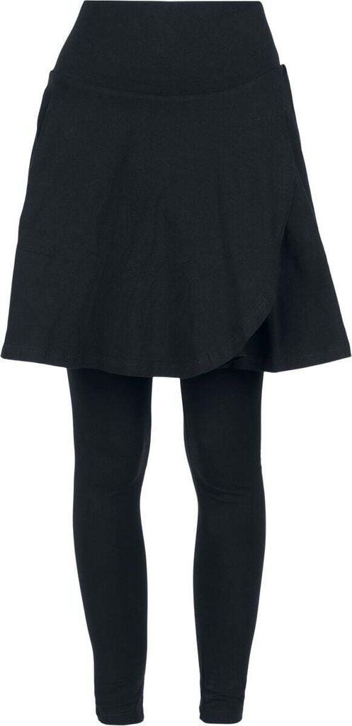 RED by EMP Damen schwarze Basic Leggings mit integriertem Rock S