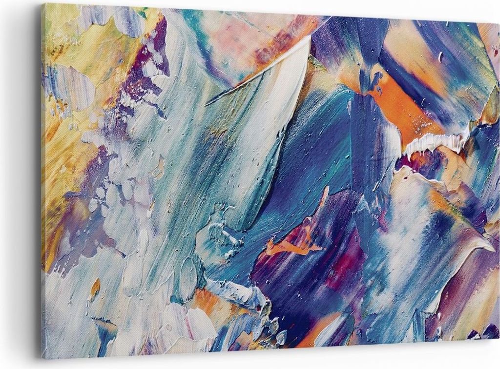 Bild auf Leinwand - Leinwandbild - Einteilig - Die Farben Farbe Abstraktion - 100x70cm - Wand Bild - Wanddeko - Wandbilder - Leinwanddruck - Bilder...