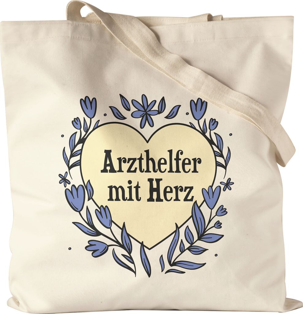 Arzthelfer mit Herz Jutebeutel Stoffbeutel Canvas Geschenkidee Zum Danke Sagen Bester Arzthelfer