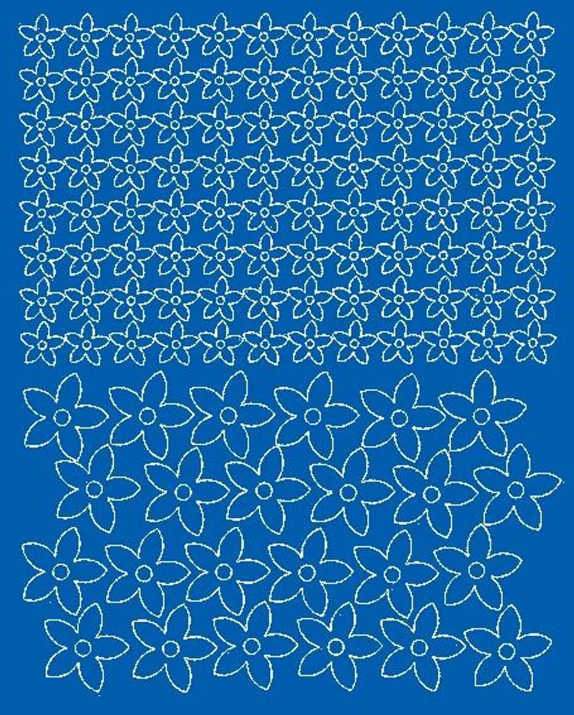 Set Di 70 Adesivi Floreali Per Auto E Decorazione: In Vinile, Fiori Blu, Impermeabili E Residuo Zero