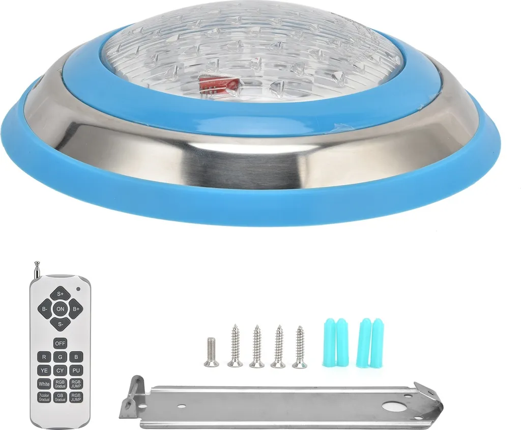 Lampe de piscine LED submersibles RVB avec télécommande étanche IP68 - 2