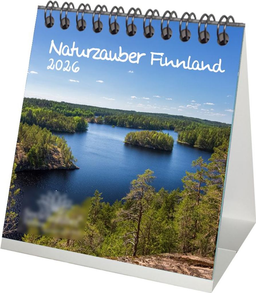 Naturzauber Finnland Tischkalender 10cm x 10cm für 2026 Natur Reise Land Urlaub - Seelenzauber