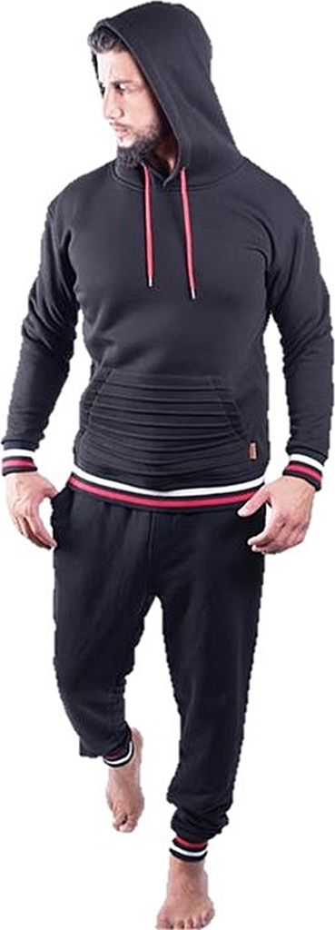 Brandneu Schicker Jogginganzug CARISMA CRM0105 Schwarz mit Kapuze M