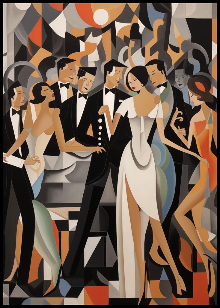 Plakat 67,5x95cm Ball im Art Deco