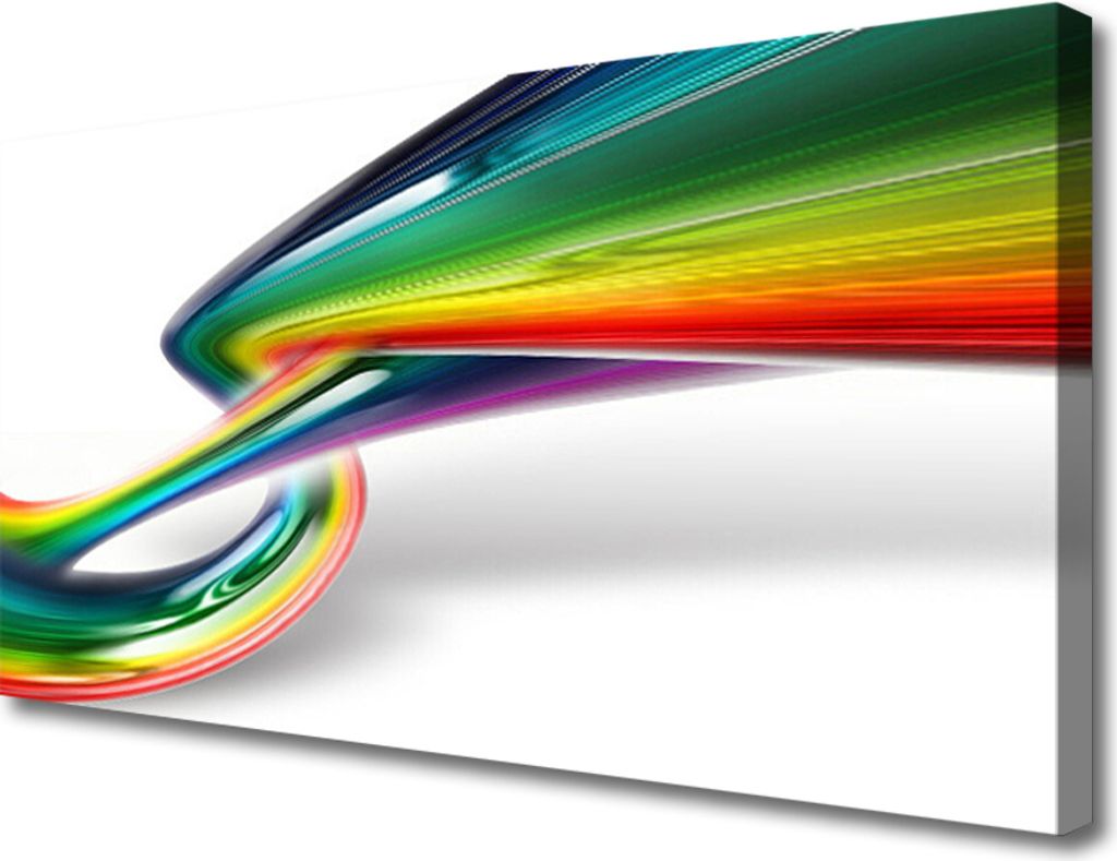 Tulup Leinwand-Bilder 100x50 Wandbild Canvas Kunstdruck Abstrakter Regenbogen Kunst
