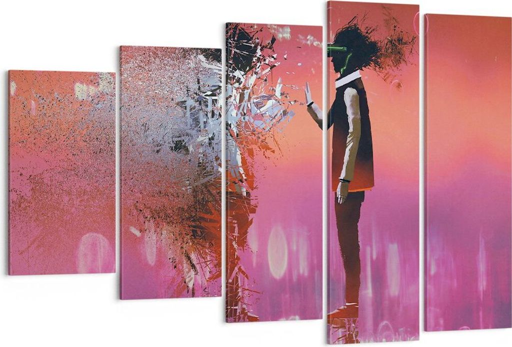 Bild auf Leinwand - Leinwandbild - Mann modern - 150x100cm - Wand Bild - Wanddeko - Wandbilder - Leinwanddruck - Bilder - Kunstdruck - Wanddekorati...