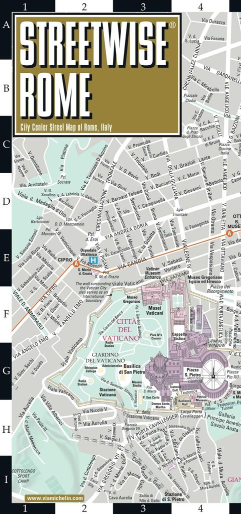 Streetwise Rome Map Laminated – Lingua: Inglese