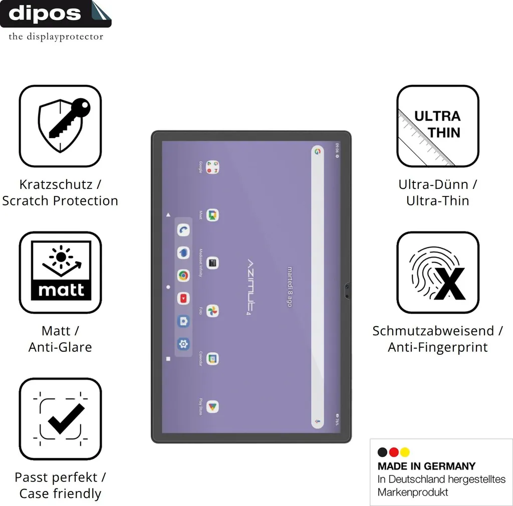 Dipos 6X Pellicola Protettiva Per Polar M400 HR - Cristallo HD, Made In Germany - 2