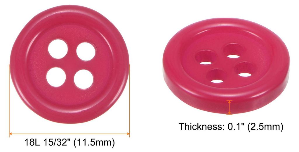 10 Stš¹ck Kn?pfe Gro?e N?hkn?pfe 15/32"(11,5mm) Harz Kunststoffkn?pfe Flach 4 Loch Rund Bastelkn?pfe zum N?hen Bekleidung Jacke Hemden Mantel Bla...