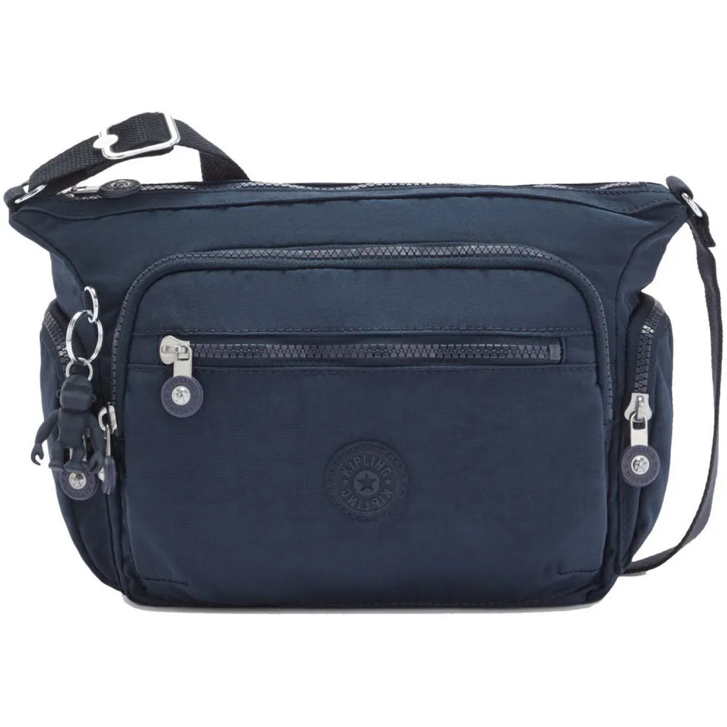Kipling Gabbie S Sac Multipoches Bleu avec Bandoulière Ajustable Femme