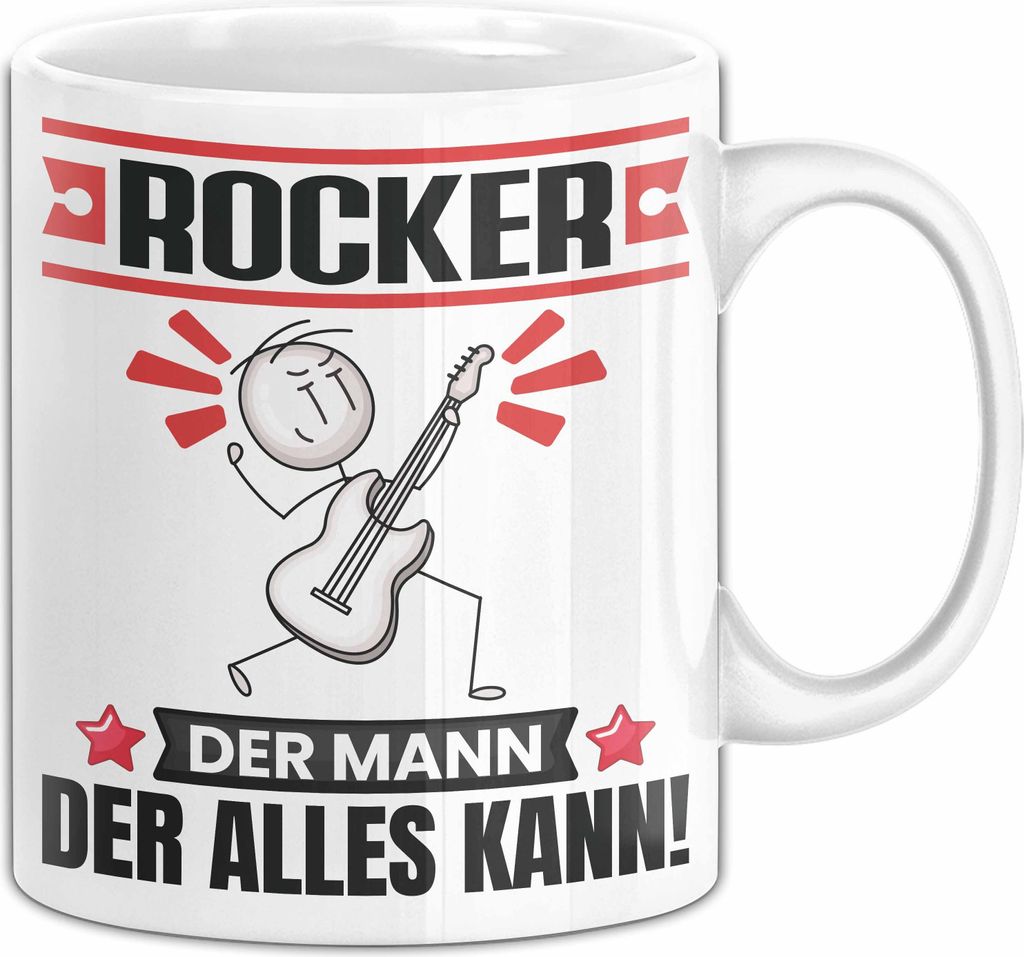 Rocker Tasse Geschenk für Rocker Der Mann Der Alles Kann Geschenkidee zum Geburtstag (Weiß)
