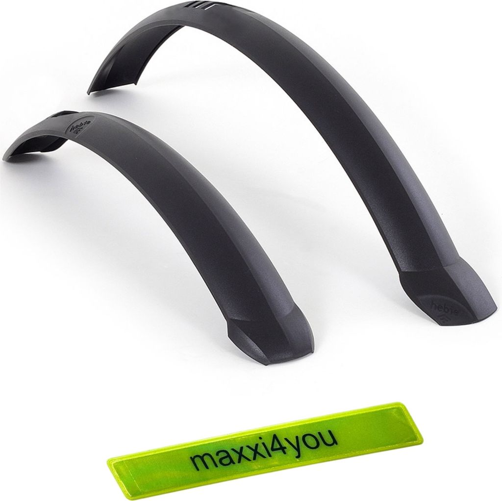 Hebie 760 Taipan 28" Trekking Fahrrad Steckblech Schutzblech Set Schwarz inkl. maxxi4you Reflexband