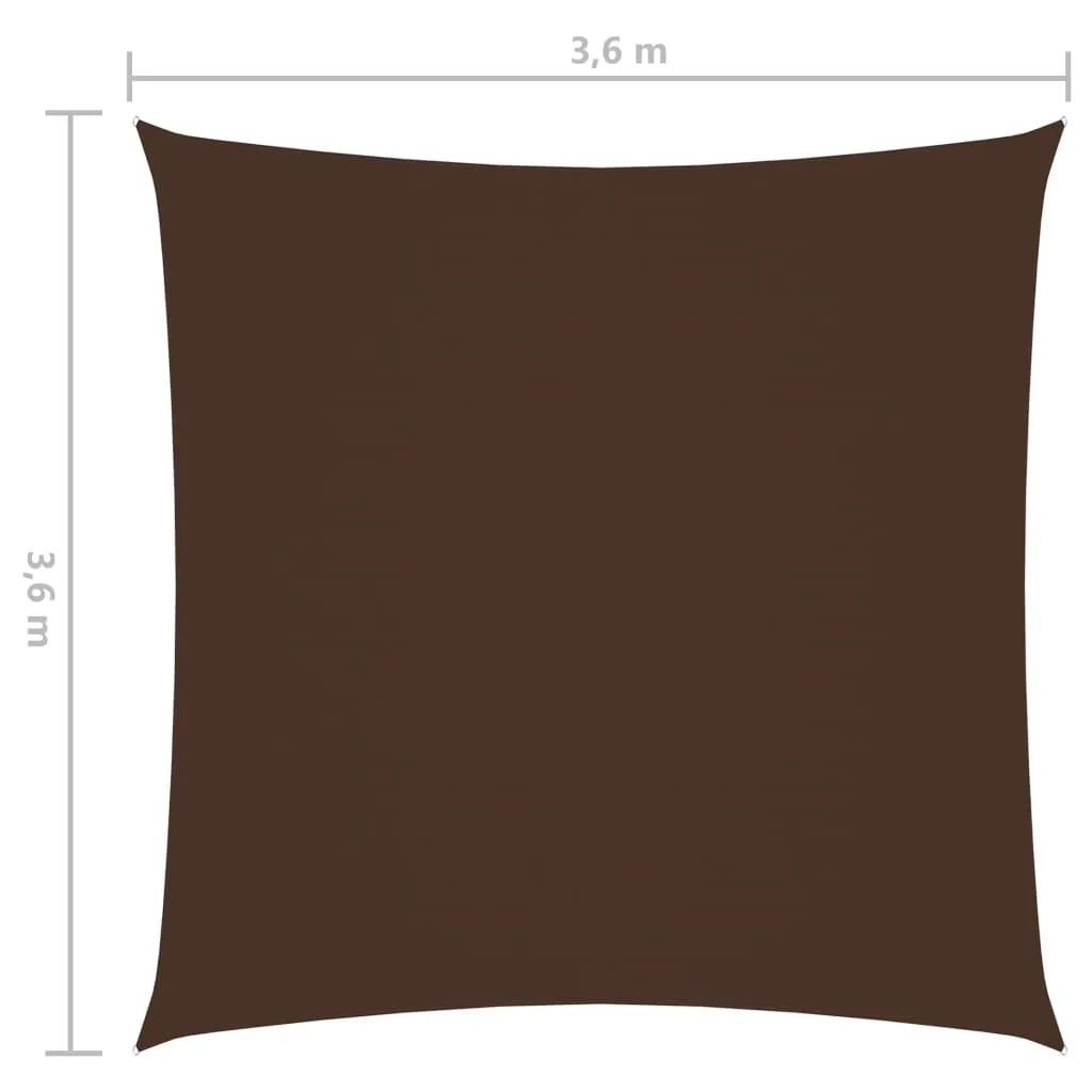 The Living Store Tenda da sole in tessuto Oxford Square 3,6x3,6 m Brown - 6