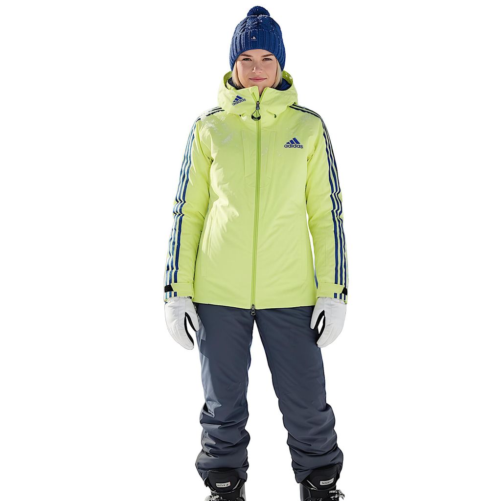 adidas Damen Skijacke Coach Jacke Gr.32 gelb-blau