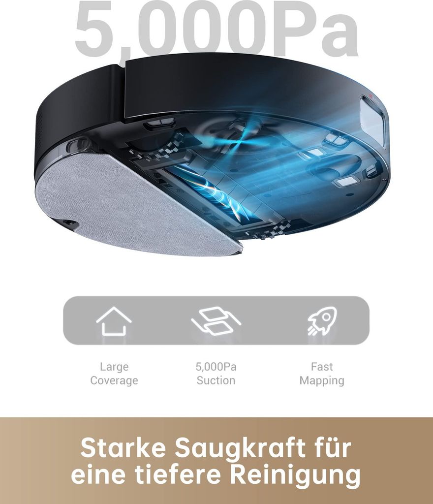 Dreame D10s Pro Staubsauger Roboter 5000Pa Saugkraft Produktbild 3