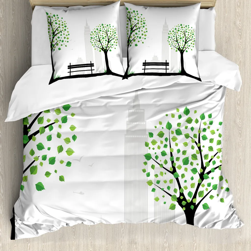 Abakuhaus Copripiumino Microfibra 200x200 Antiacaro Verde-Nero