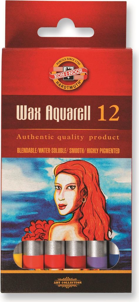 Aquarell- Wachsaquarellstifte 12er Set im Metalletui