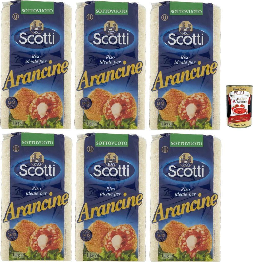 6x Riso scotti per arancine, Idealer Reis für sizilianische Produktbild 
