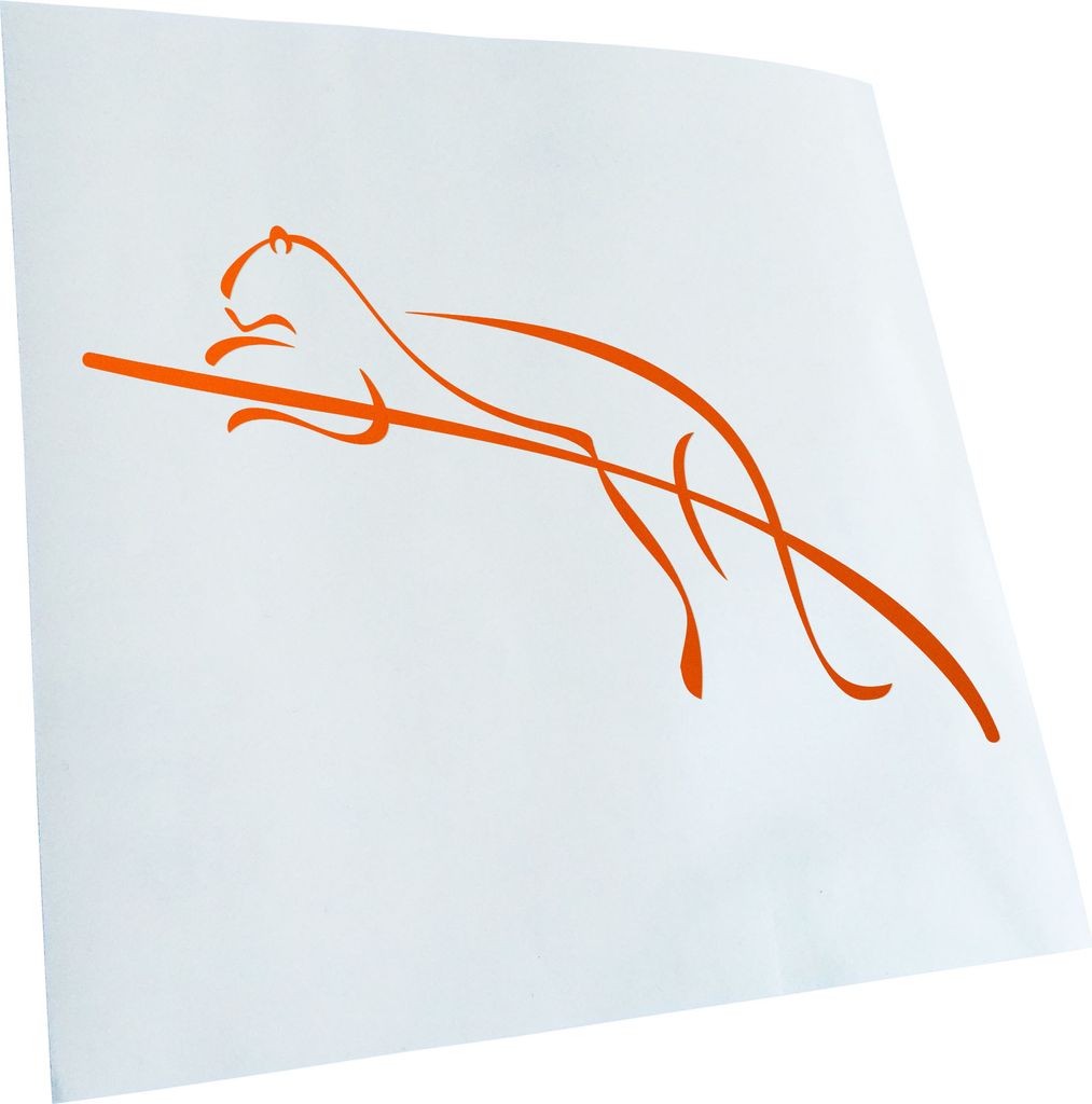 Kiwistar - Autoaufkleber - orange - 60 x 39 cm - Pandabär - Heckscheibenaufkleber - Aufkleber für Auto Kfz Fahrrad, LKW, Truck Mofa