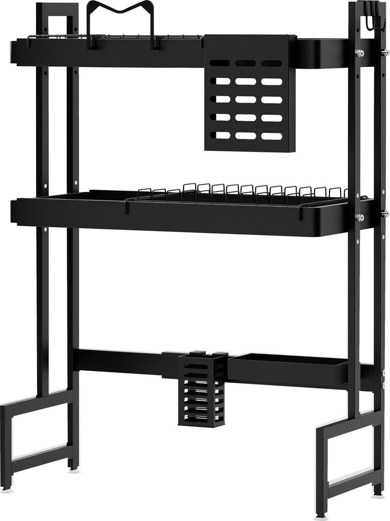 Abtropfgestell für die Spüle, Teleskop-Abtropfgestell für die Spüle, Länge verstellbar (63,5–99,1 cm), 2-stufiges Abtropfgestell für die Sp...