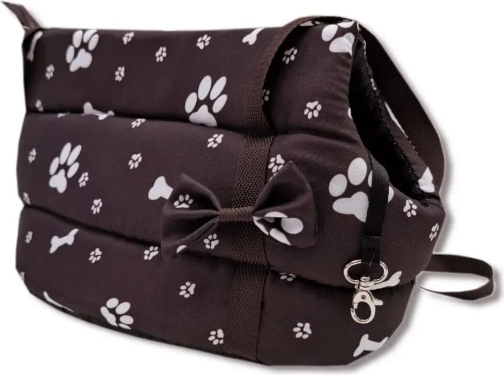 Sac de transport pour chien avec Motifs - Box Marron Ultra Légère
