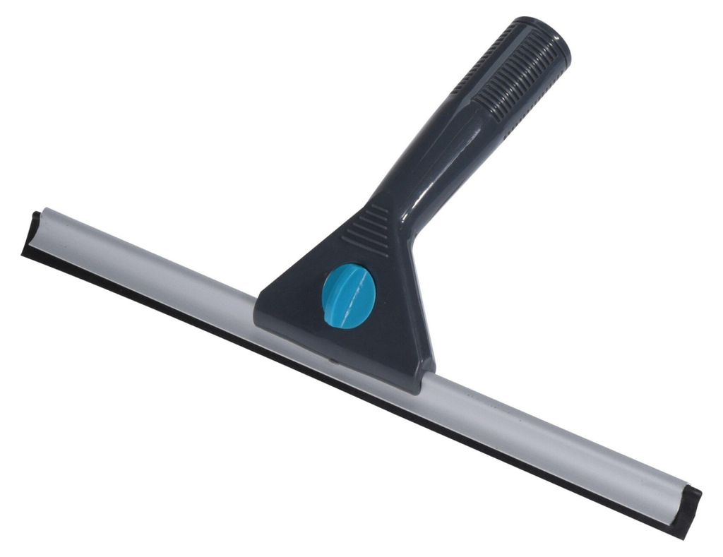 A squeegee for cleaning windows, presented against a white background.