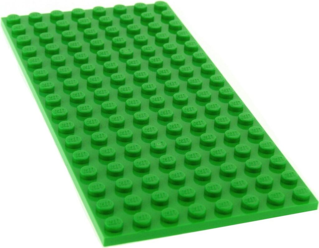 1x Lego Bau Platte 8x16 beidseitig bebaubar bright hell Produktbild 