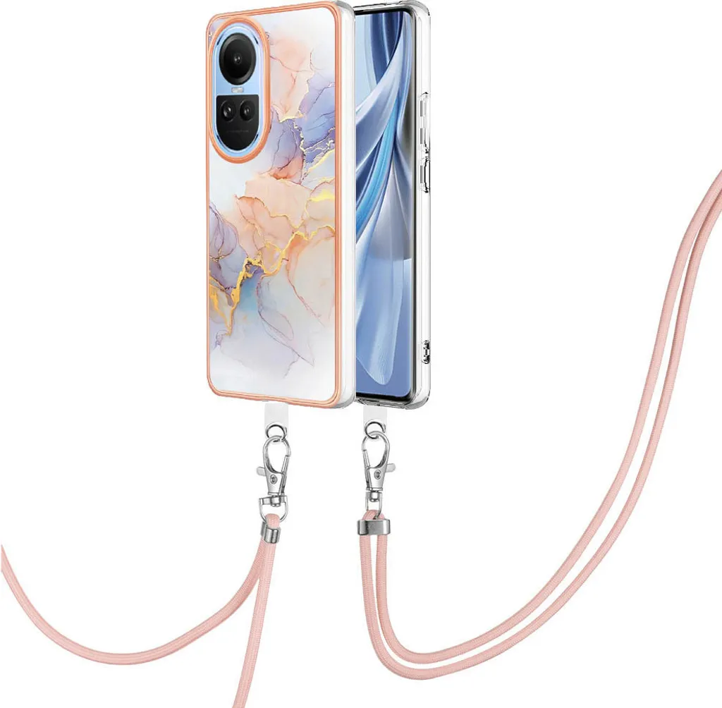 Cover Anti-Caduta Oppo Reno10 5G: Custodia con Cordino Regolabile