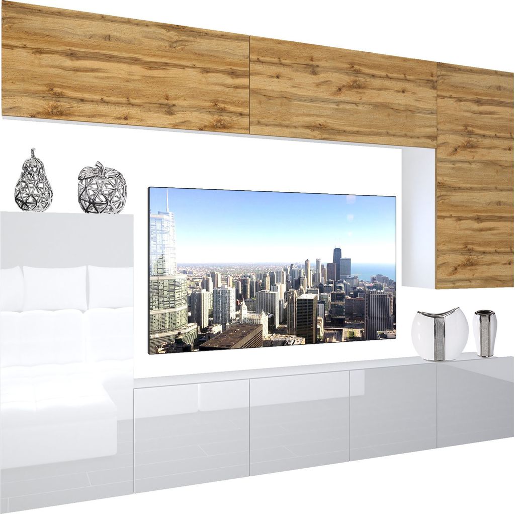 BELINI Wohnwand Vollausstattung Wohnzimmer-Set Moderne Produktbild 